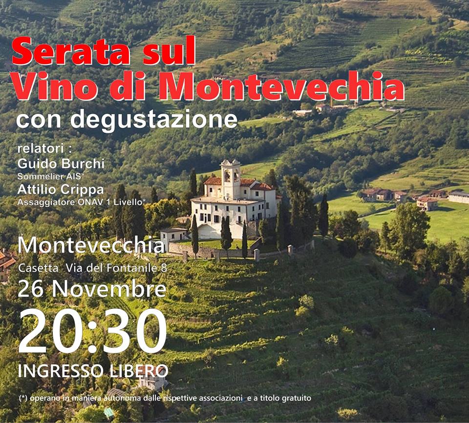 SERATA SUL VINO DI MONTEVECCHIA IN DEGUSTAZIONE