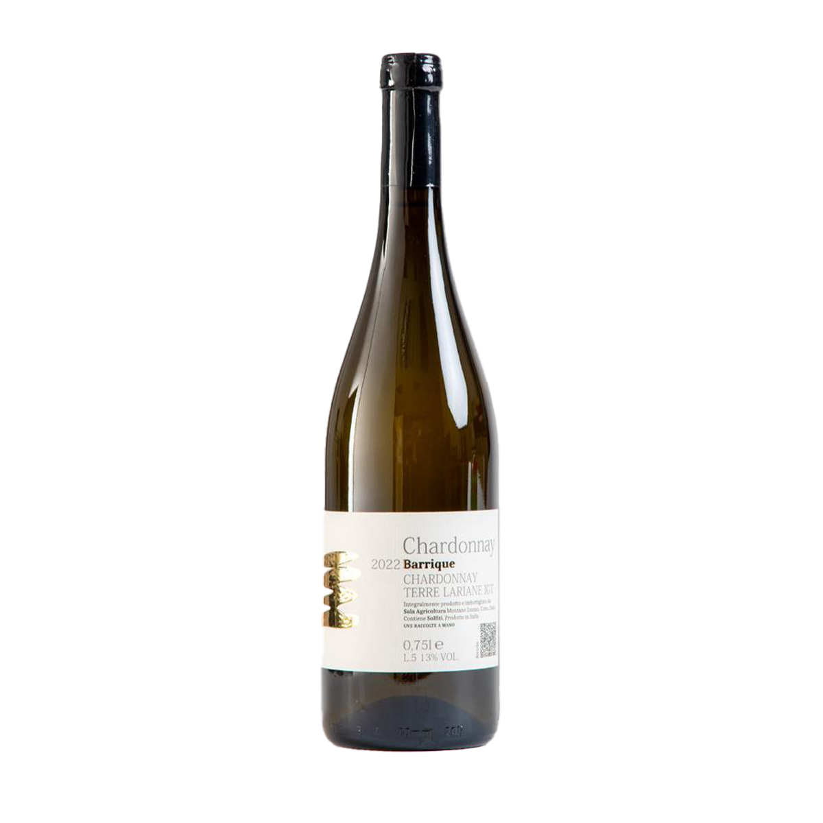 Chardonnay passato nel legno, sentori di frutta a pasta gialla e boisè.